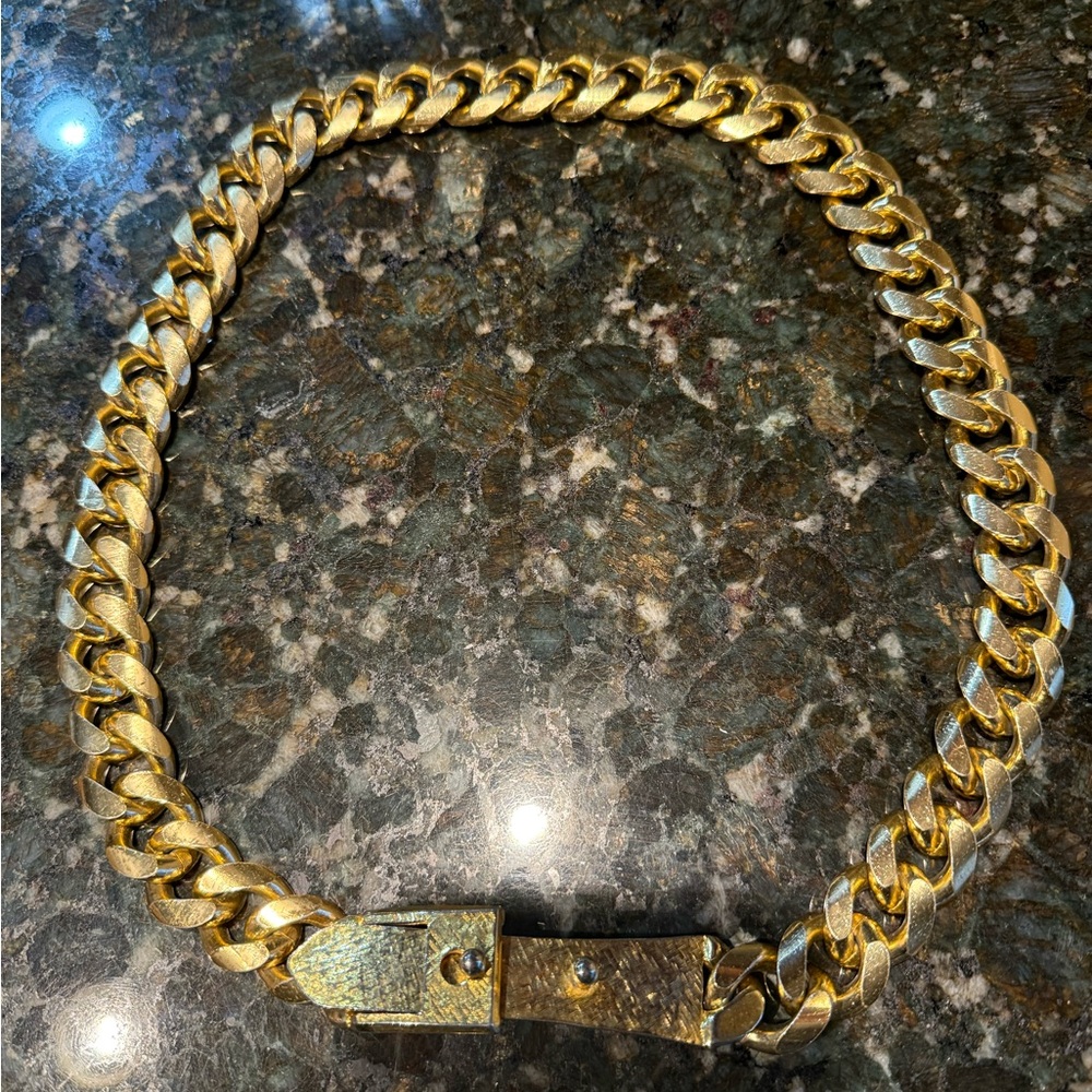 Vintage Pauline Rader Gold Tone Chain Link Belt 34”‎